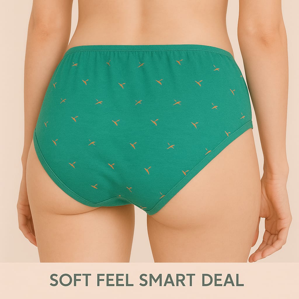 Maroon Printed panty for women girls low raise