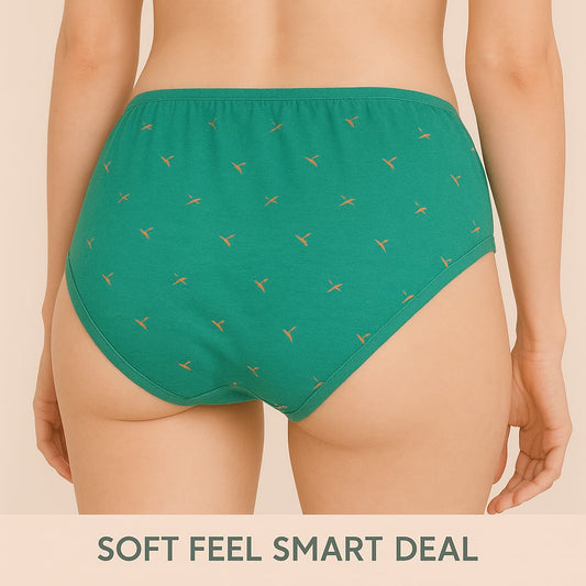 Maroon Printed panty for women girls low raise