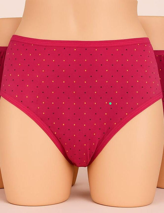 Dot Printed Low raise cotton based panty for girls and women