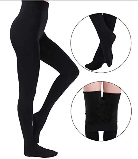 Elegant Comfort Black Pantyhouse with shocks fit for all six seasons