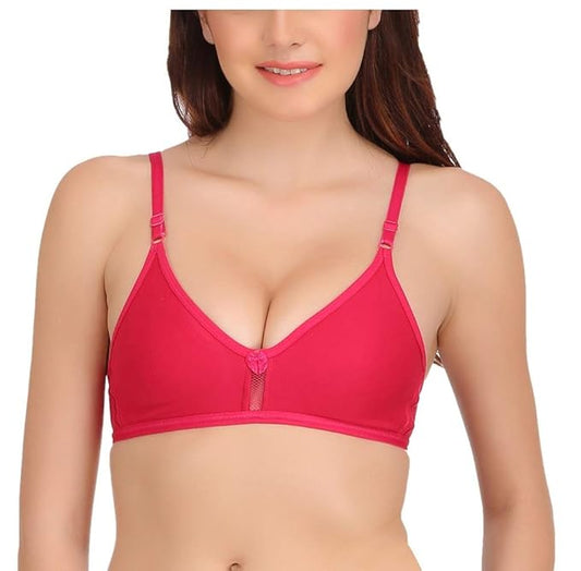 Daily Wear B cup non padded wirefree daily wear with net bra for girls and women