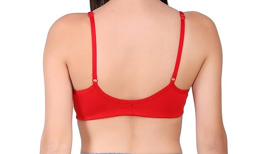Front open non padded wirefree daily wear seamless cup bra for girls and women