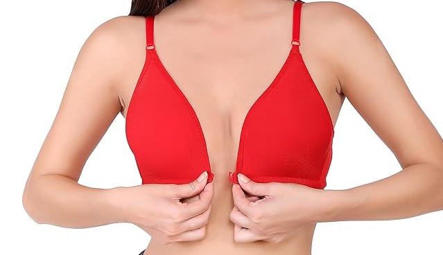 Front open non padded wirefree daily wear seamless cup bra for girls and women