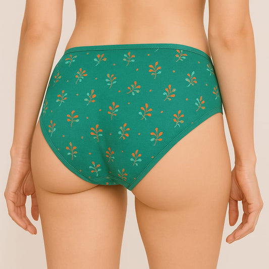 Printed Low raise panty cotton based for girls and women