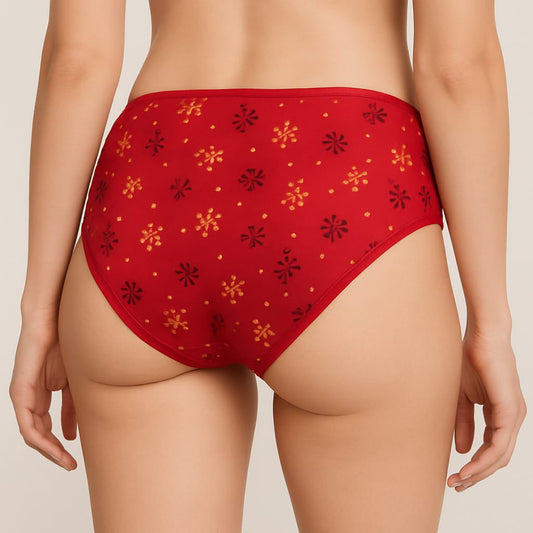 Printed Low raise cotton based panty for Women