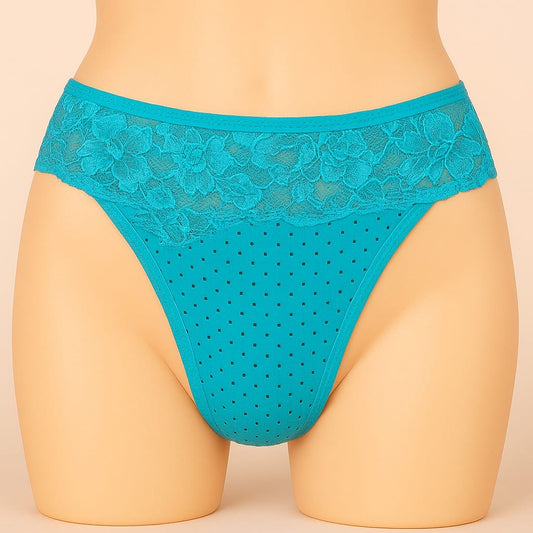 Thong printed with lace panty for girls and women