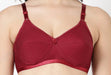 Foam bra maroon colour B cup daily wear for girls and women