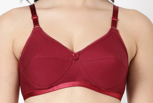Foam bra maroon colour B cup daily wear for girls and women