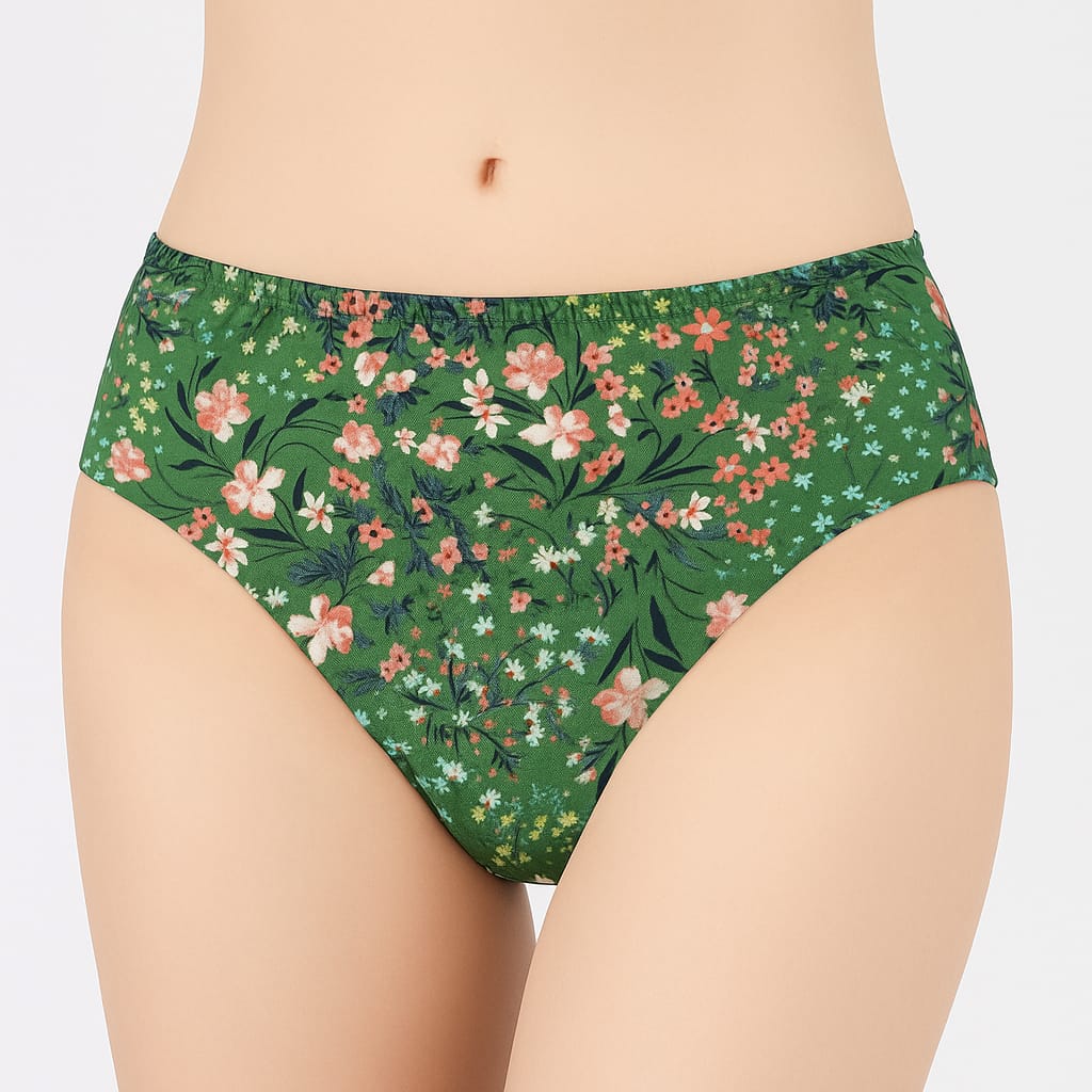 Daily use seamless printed panty hight raise S-2XL for girls and women