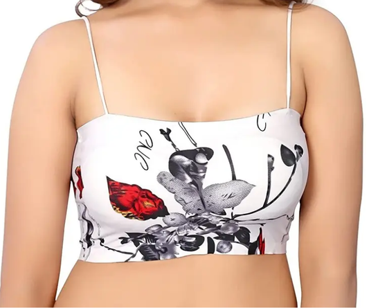 Spider bralette with soft removable padded wirefree pull on