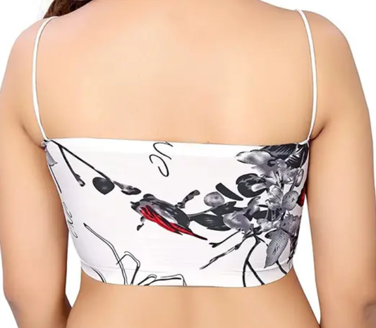 Spider bralette with soft removable padded wirefree pull on