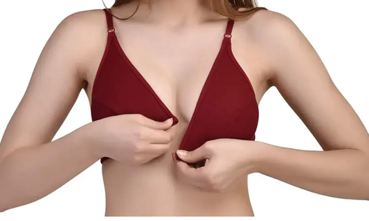 From open maroon non padded daily wear seamless cup bra for girls and women