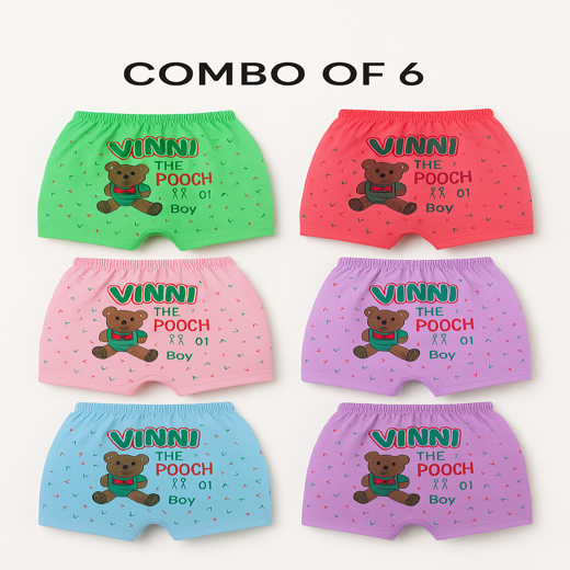 Combo of 6 colourful baby shorts