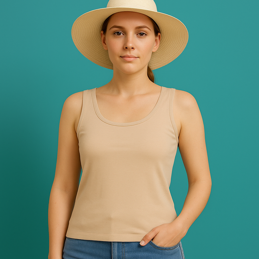 Classic skin colour tank top for girls and women summer essentials camisole