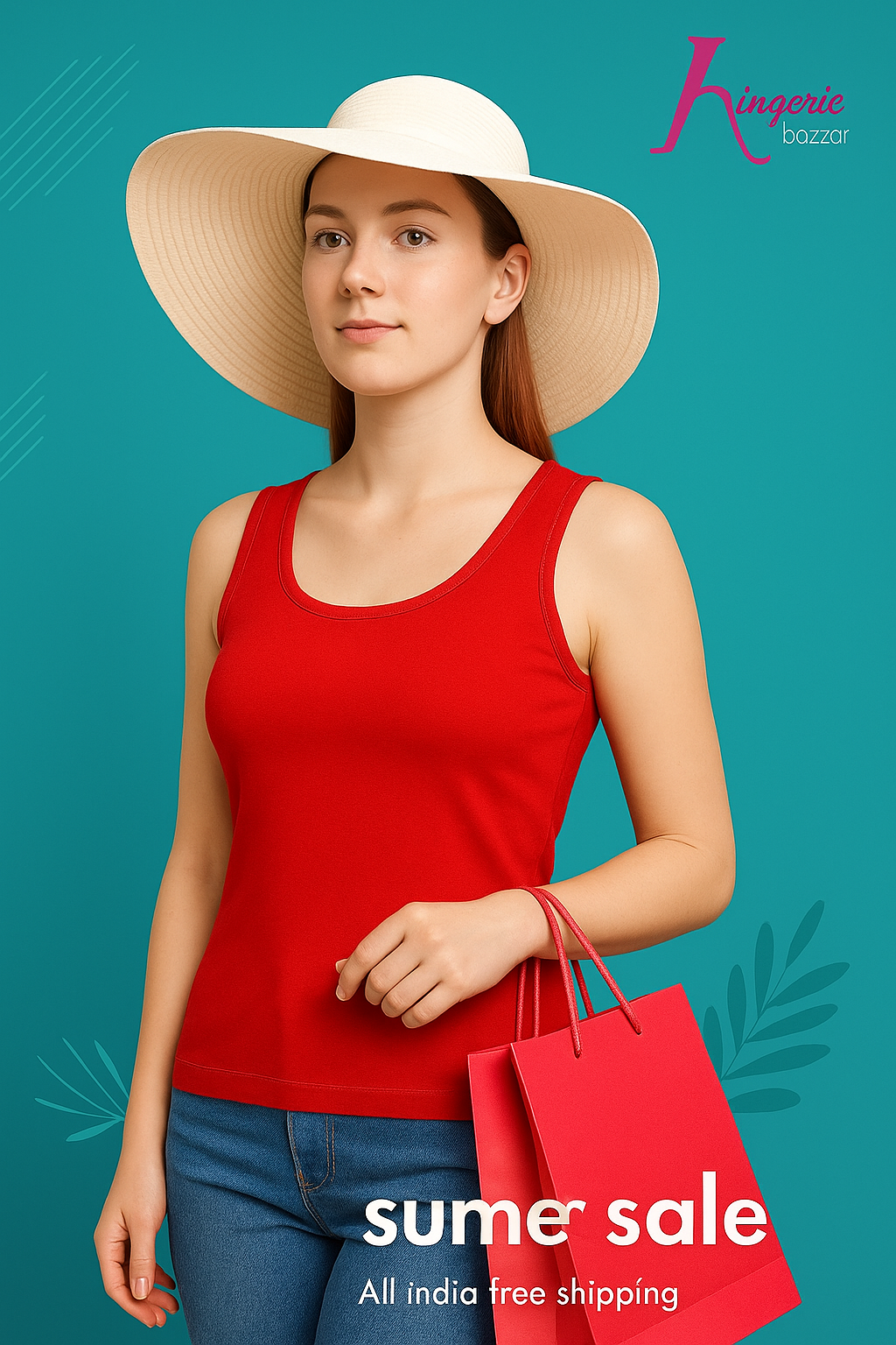 Classic red tank top for girls and women summer essentials camisole