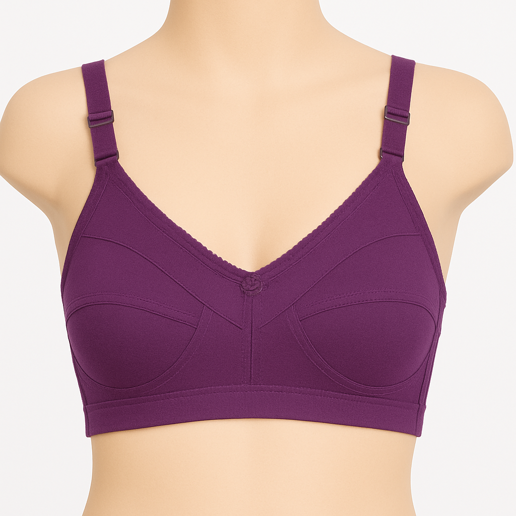 C Cup daily wear non padded wide belt wide strap non padded wirefree back closure single cloth for girls and women
