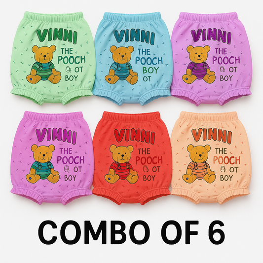 Combo of 6 baby bloomers for summer wear