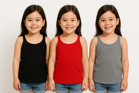 Summer wear multicolour Vest/Inner for girl child combo of 3