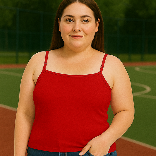 Casual Red Tank Top for Women - Perfect for Everyday Wear
