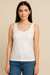 Classic White Cotton Tank Top for Women-Summer essential Camisole