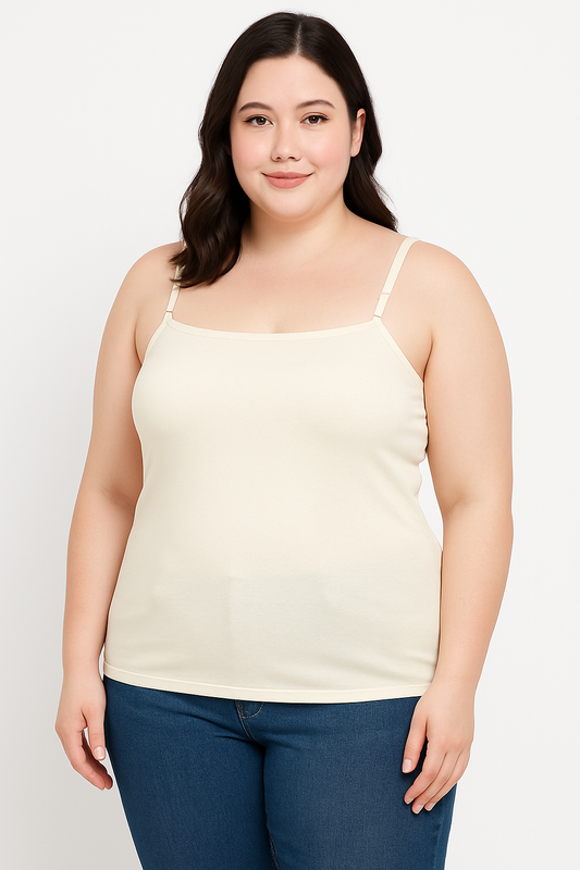 Casual cream Tank Top for Women - Perfect for Everyday Wear