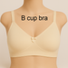 Non padded wirefree everyday wear bra for girls and women back closure seamless cup double cloth