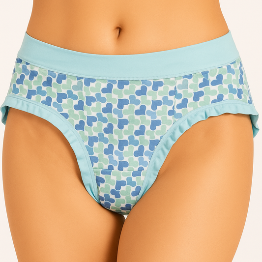 Daily use printed panty hight raise L-4XL for girls and women
