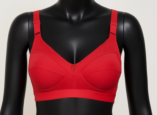 C Cup daily wear non padded wide belt wide strap non padded wirefree back closure single cloth for girls and women