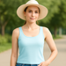 Classic sky blue tank top for girls and women summer essentials camisole