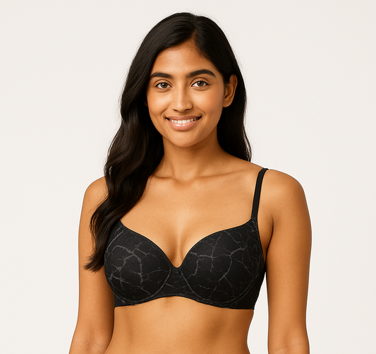 *SOIE Full Coverage Padded Non-Wired Ultra Soft Seamless Bra*: A bra providing full coverage and maximum comfort.