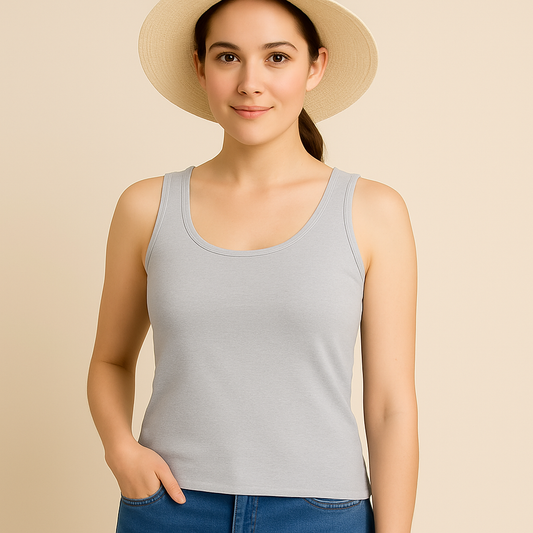 Classic gray tank top for girls and women summer essentials camisole