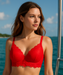 Full net soft padded bridal fancy bra wirefree bac closure