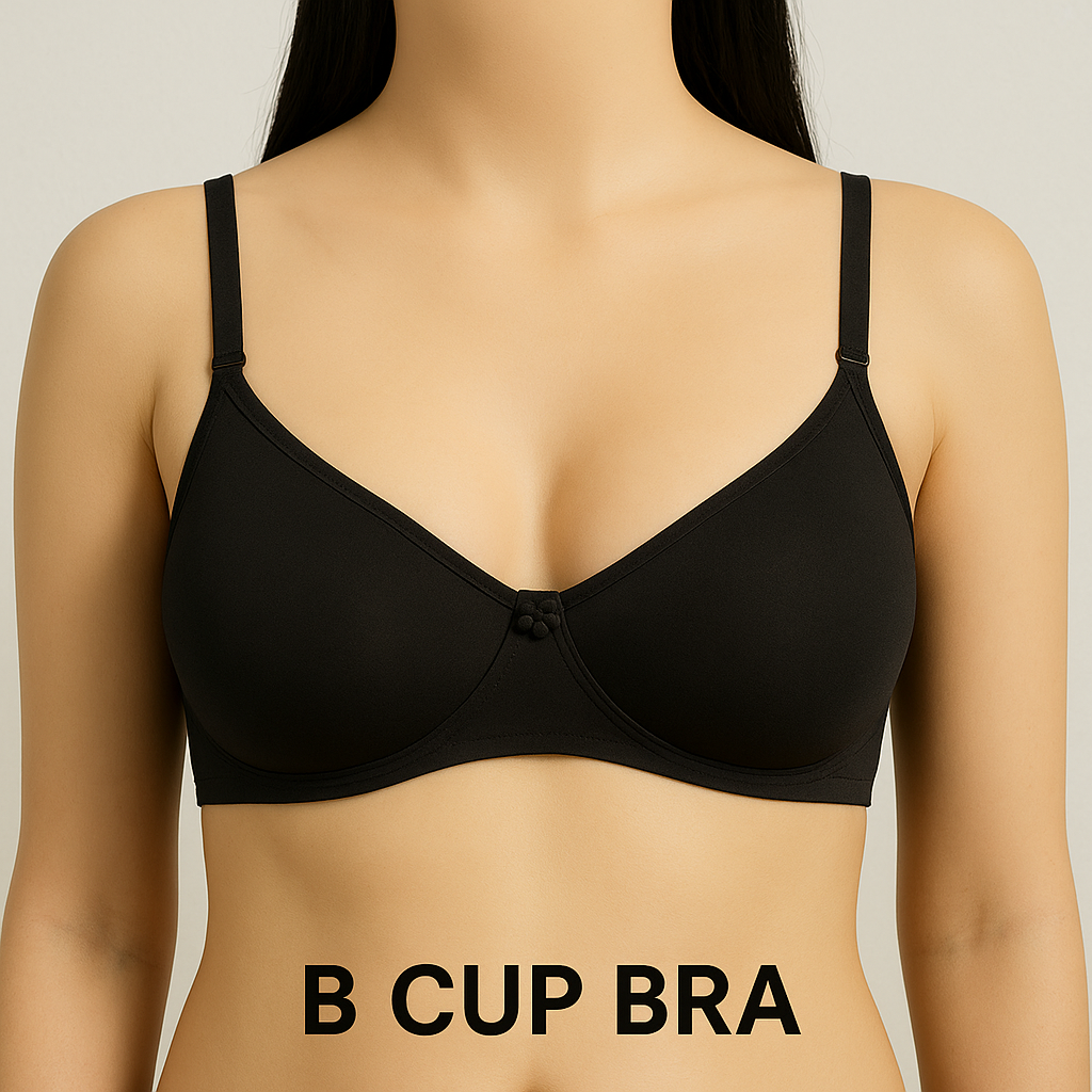 Seamless cup daily wear double cloth bra for girl and women non padded wirefree