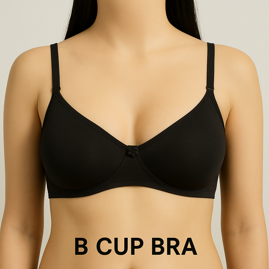 Seamless cup daily wear double cloth bra for girl and women non padded wirefree