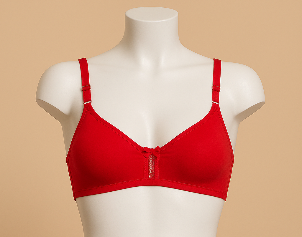 Seamless B cup non padded wirefree daily wear with net bra for girls and women