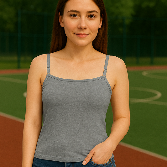 Casual Gray Tank Top for Women - Perfect for Everyday Wear