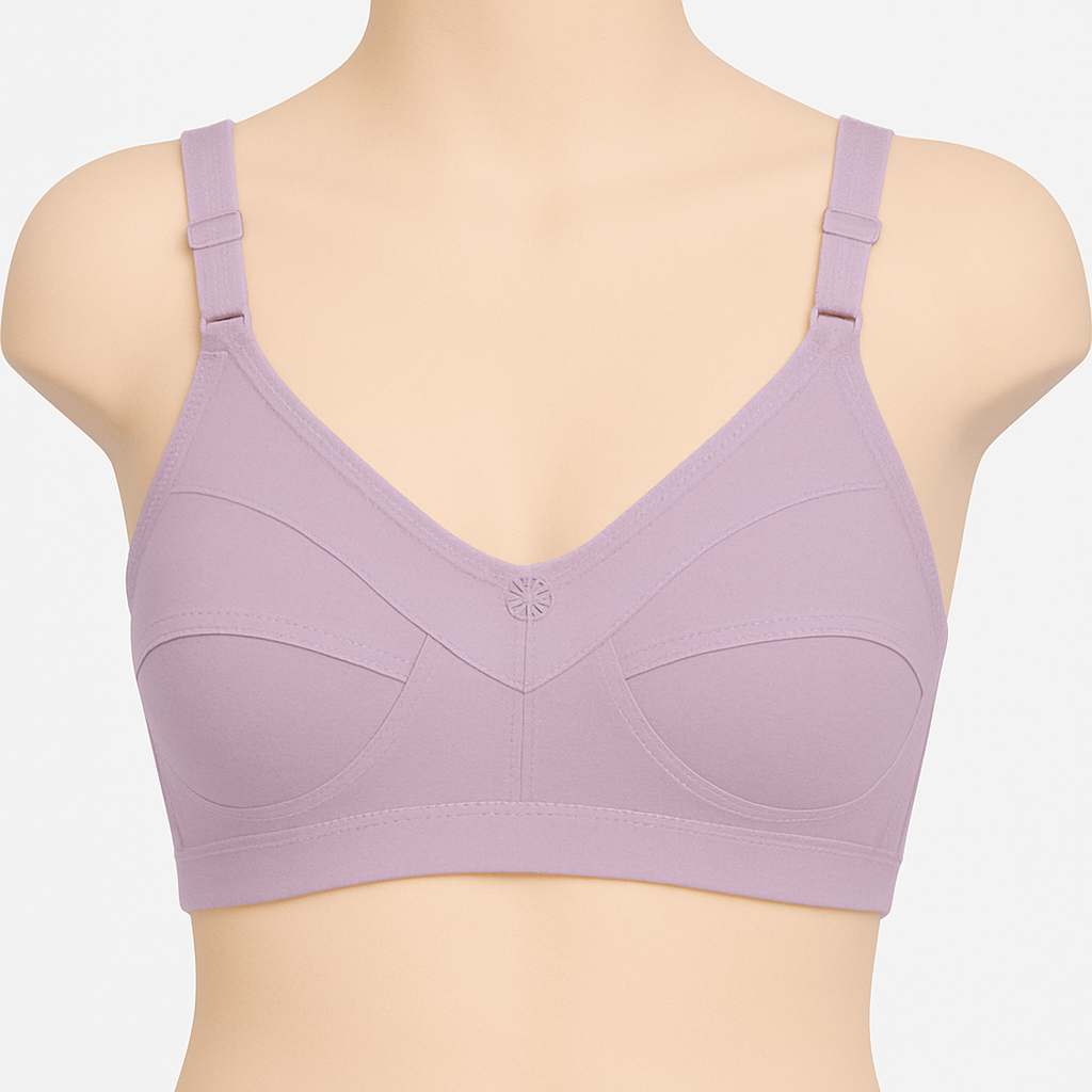 C Cup daily wear non padded wide belt wide strap non padded wirefree back closure single cloth for girls and women