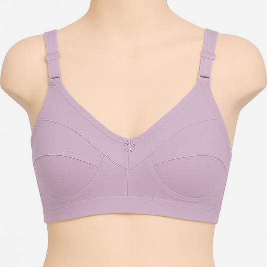 C Cup daily wear non padded wide belt wide strap non padded wirefree back closure single cloth for girls and women