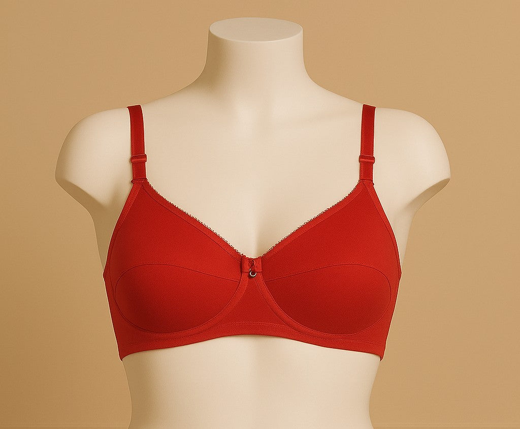 B cup daily wear foam bra wirefree back closure for girls and women&nbsp;