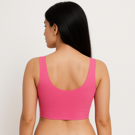 Sports/yoga /gym wear bralette/blouse Seamless soft removable padded wirefree front open full stretch full comfortable for girls and women