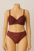 Lingerie set with Soft padded seamless wirefree removable straps daily wear bridal fancy bra and full net matching panty for girls and women 