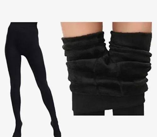 Black warm pantyhouse with shocks for girls and women